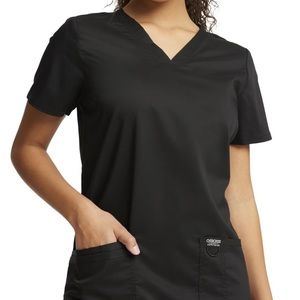 Black Cherokee Workwear Revolution Scrub Top